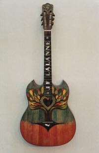Guitare Arbre, modèle unique pour Jean-Félix Lalanne